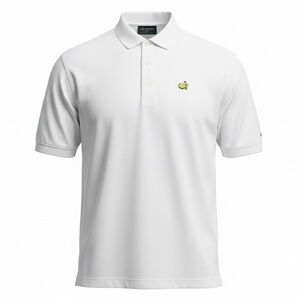 Masters Collection Mens Golf Tournament Polo Shirt Pima Cotton Sz Large White